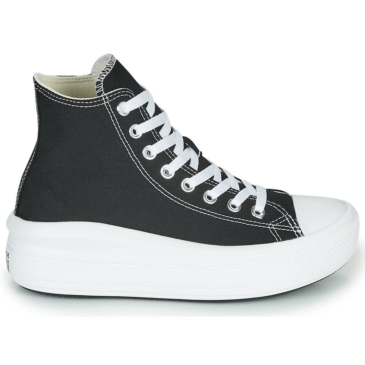 Sneakers alte Donna Converse Chuck Taylor All Star Move Canvas Color Hi Nero