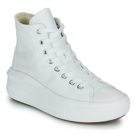 Sneakers alte Donna Converse Chuck Taylor All Star Move Canvas Color Hi Bianco