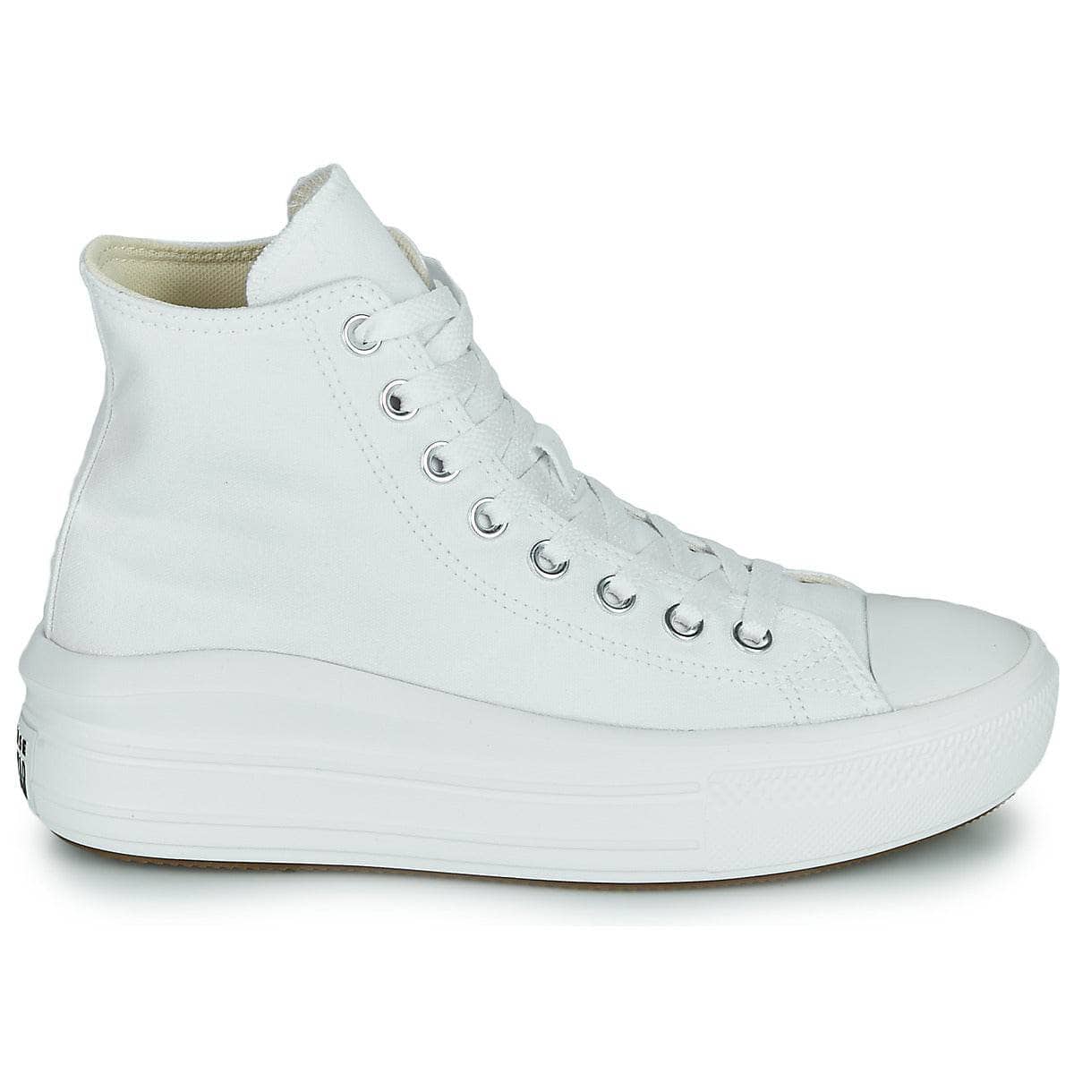 Sneakers alte Donna Converse Chuck Taylor All Star Move Canvas Color Hi Bianco