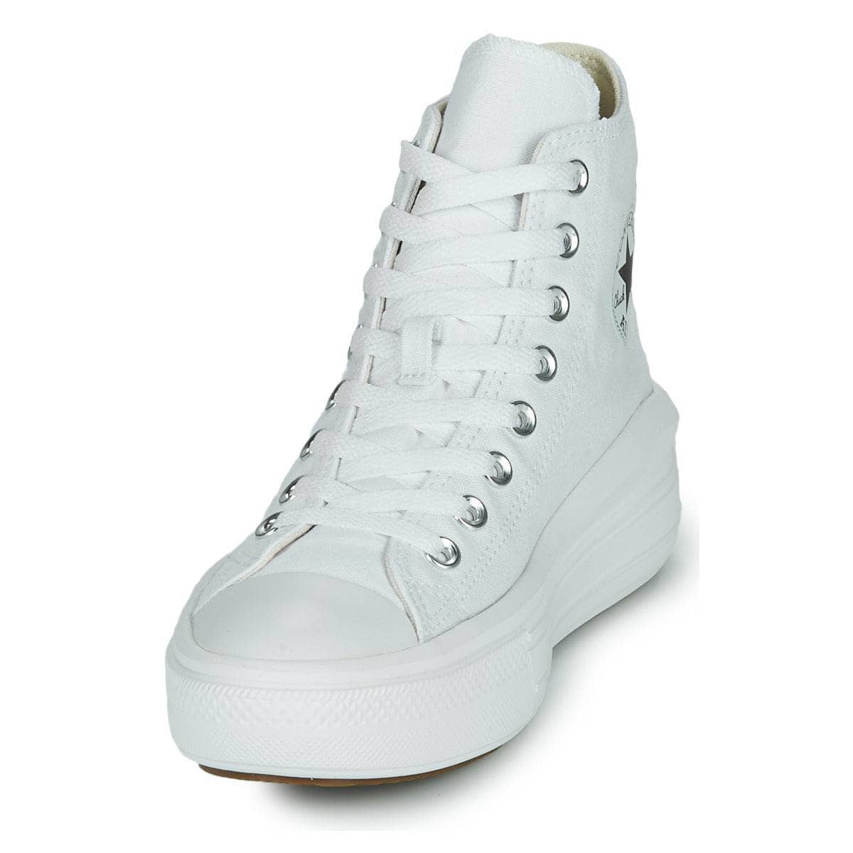 Sneakers alte Donna Converse Chuck Taylor All Star Move Canvas Color Hi Bianco