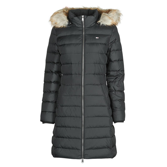 Piumino Donna Tommy Jeans TJW ESSENTIAL HOODED DOWN COAT Nero