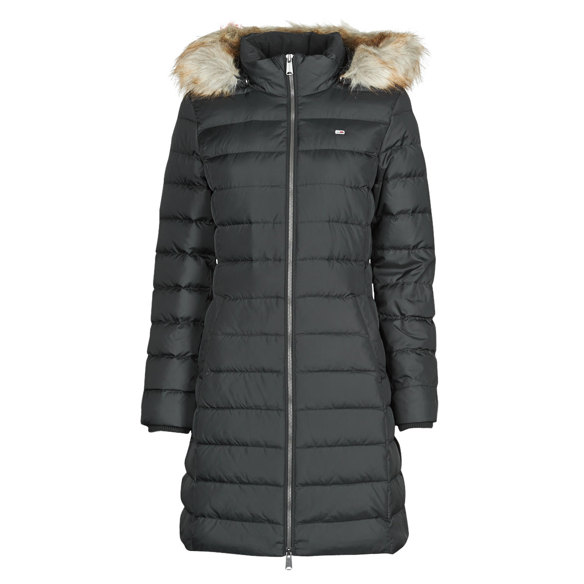 Piumino Donna Tommy Jeans TJW ESSENTIAL HOODED DOWN COAT Nero