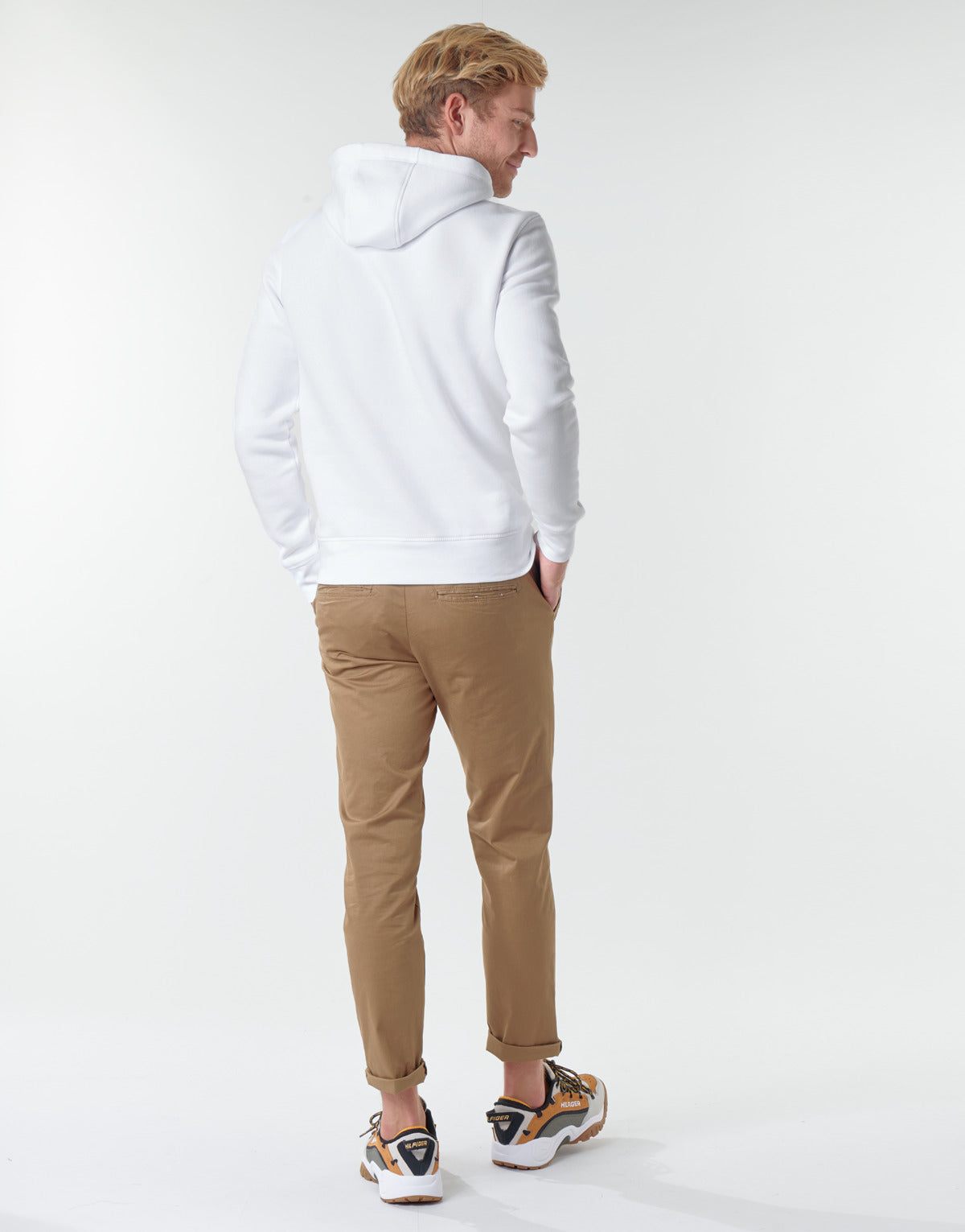 Felpa Uomo Tommy Hilfiger TOMMY LOGO HOODY Bianco