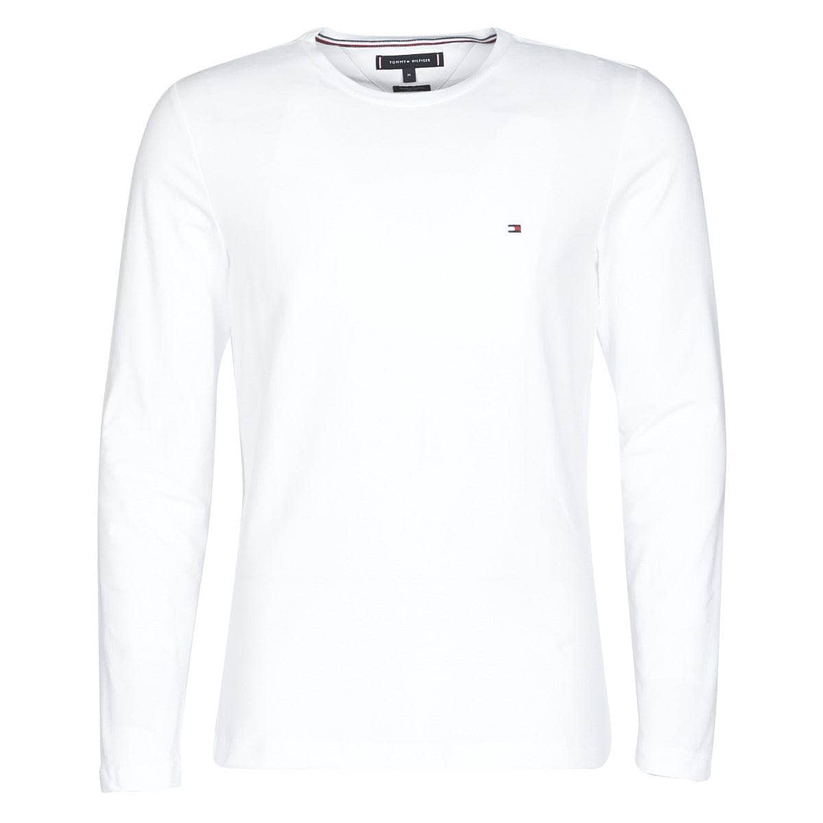 T-shirts a maniche lunghe Uomo Tommy Hilfiger STRETCH SLIM FIT LONG SLEEVE TEE Bianco