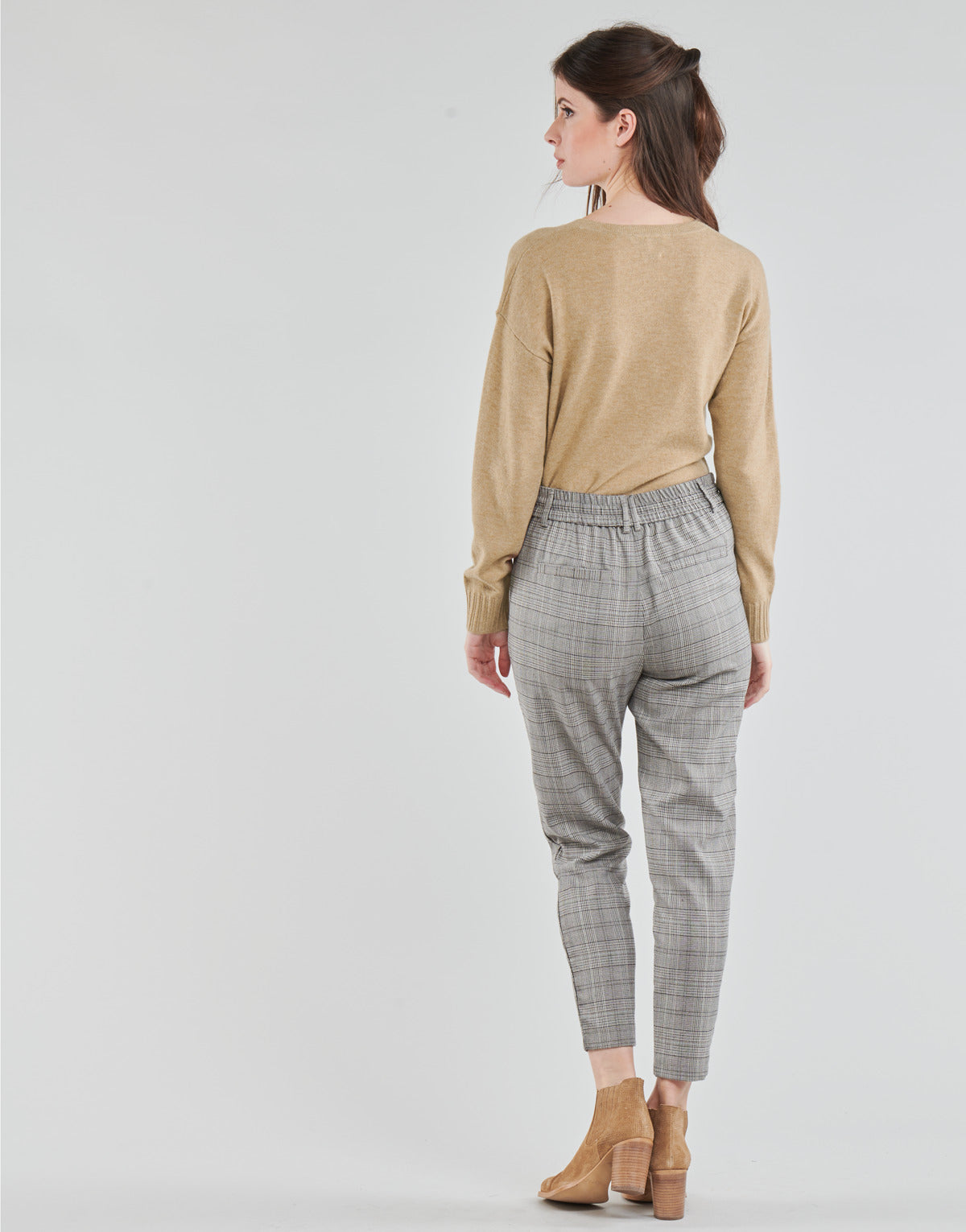 Maglione Donna Tommy Hilfiger SP WOOL CASHMERE V-NK SWEATER LS Marrone