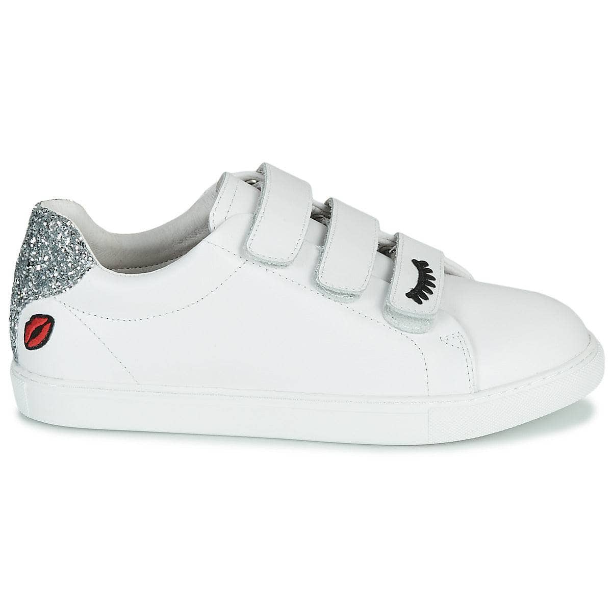 Sneakers basse Donna Bons baisers de Paname EDITH EYES Bianco