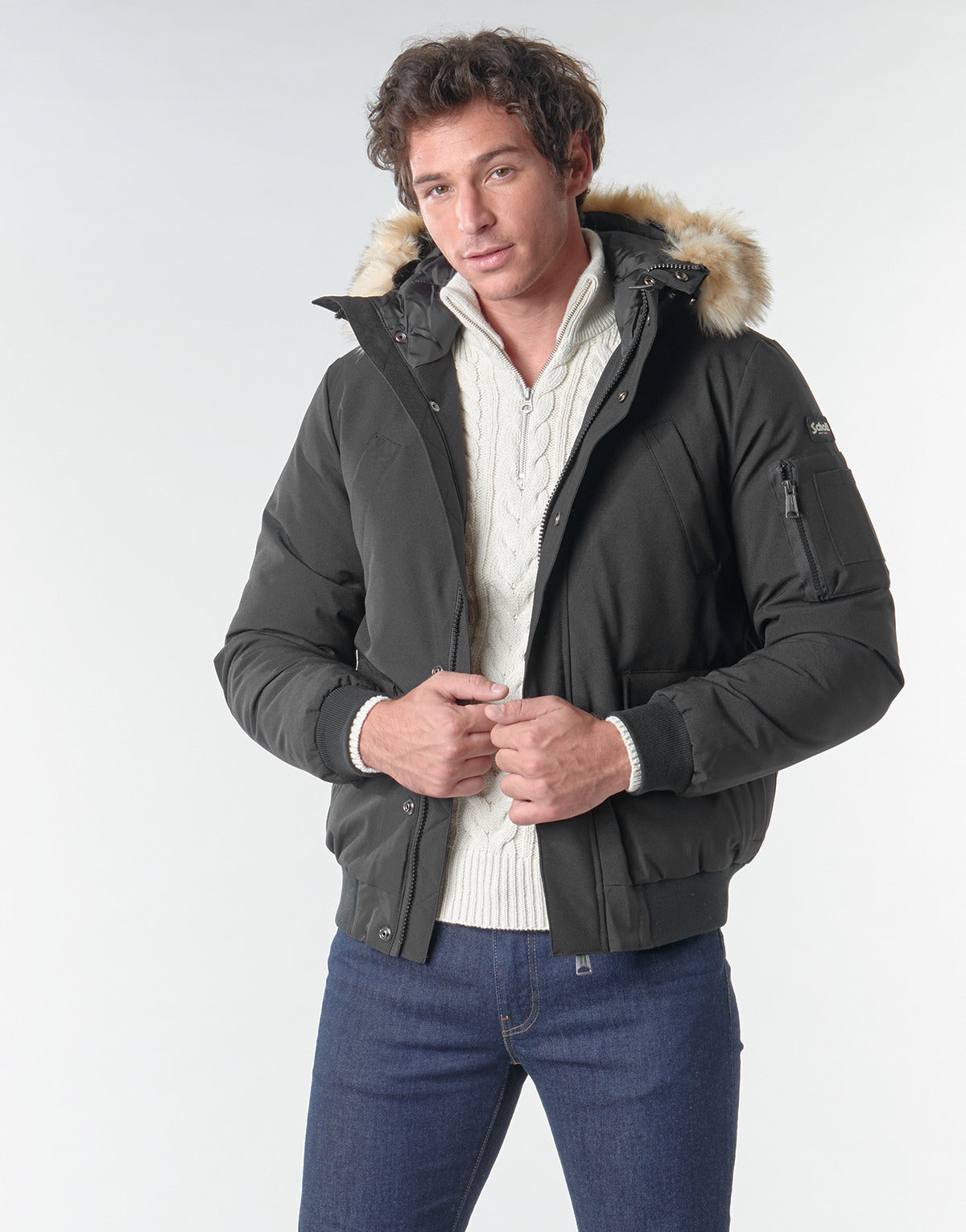 Parka Uomo Schott KEYBURN Nero
