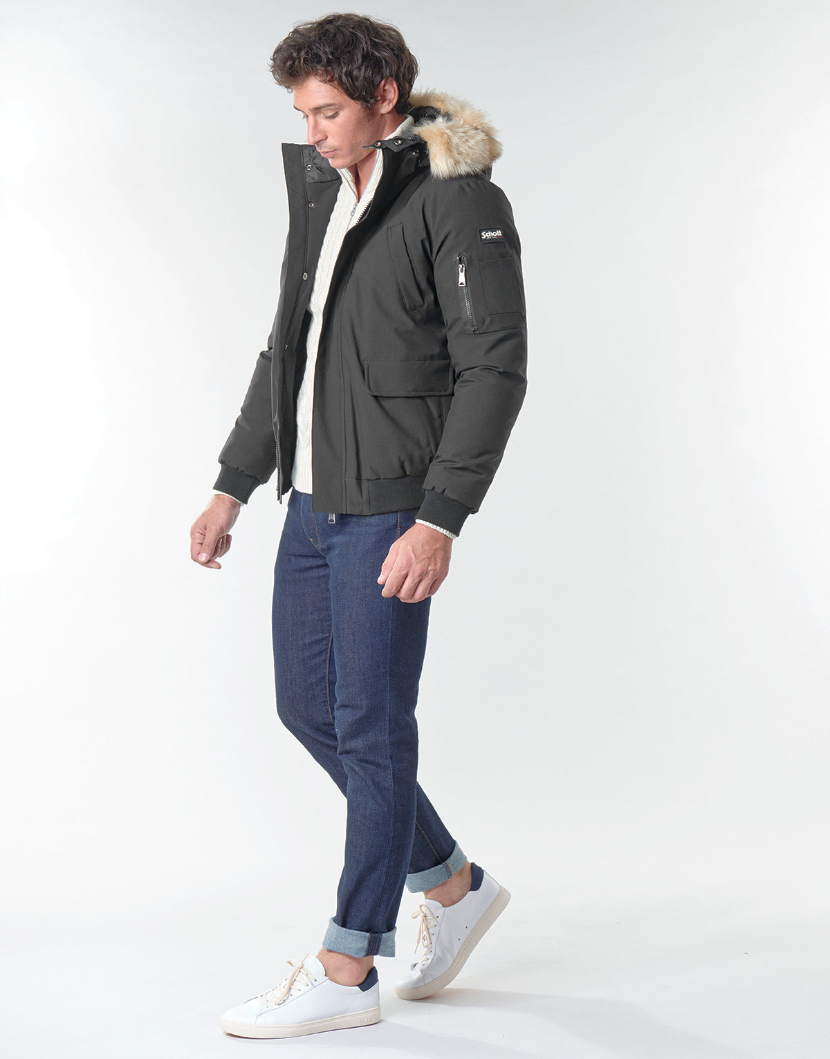 Parka Uomo Schott KEYBURN Nero
