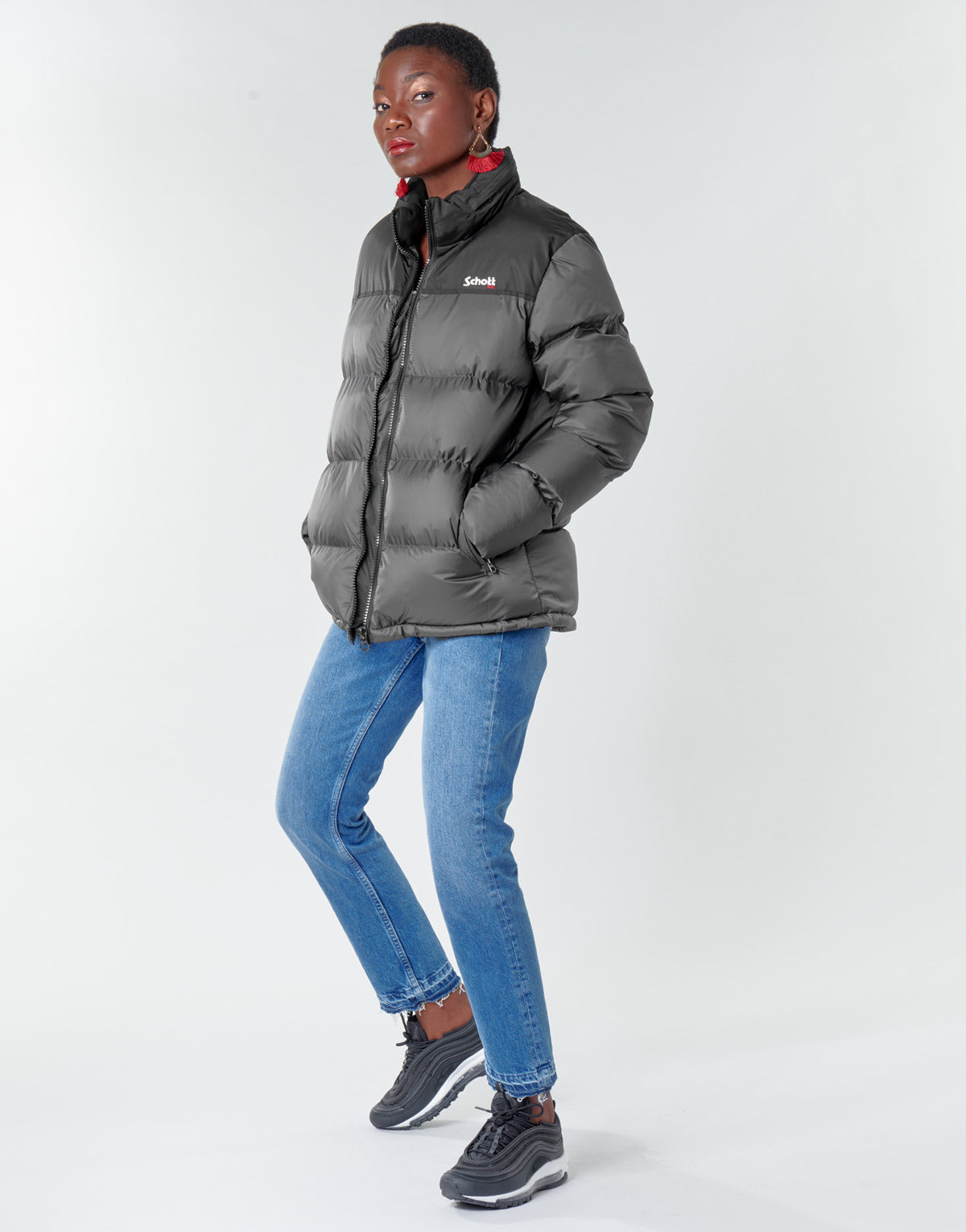 Piumino Uomo Schott UTAH Grigio