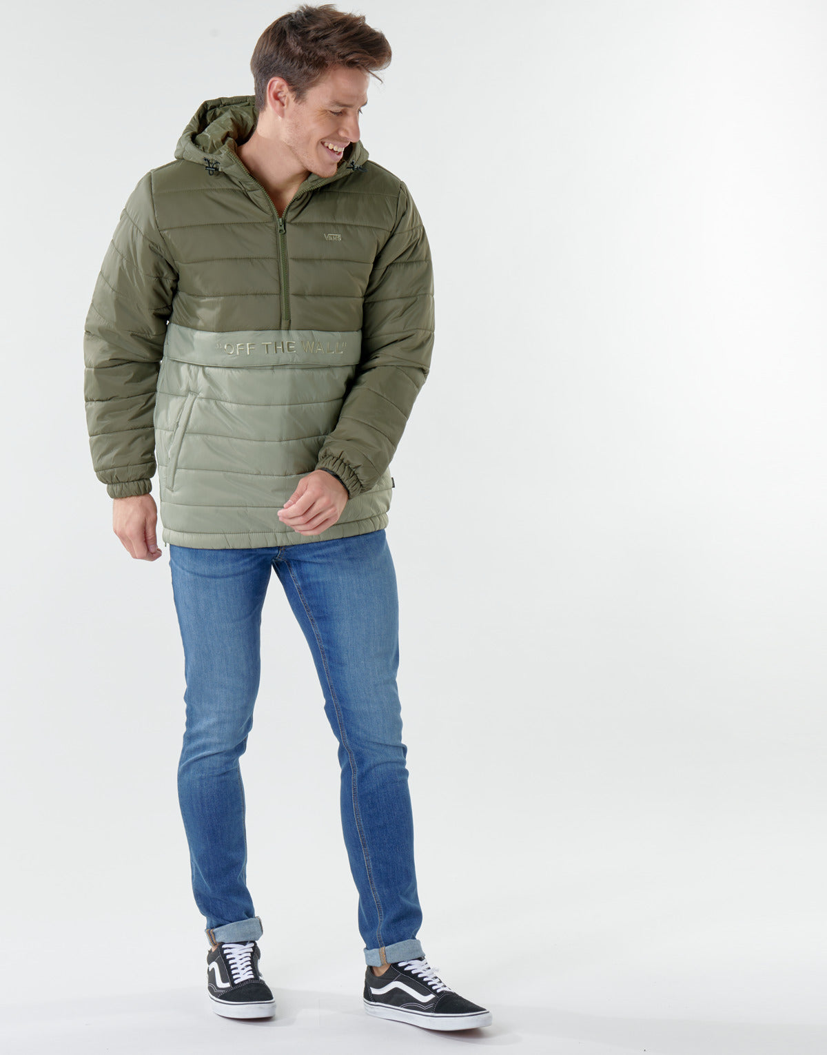 Piumino Uomo Vans CARLTON PUFFER ANORAK II Kaki