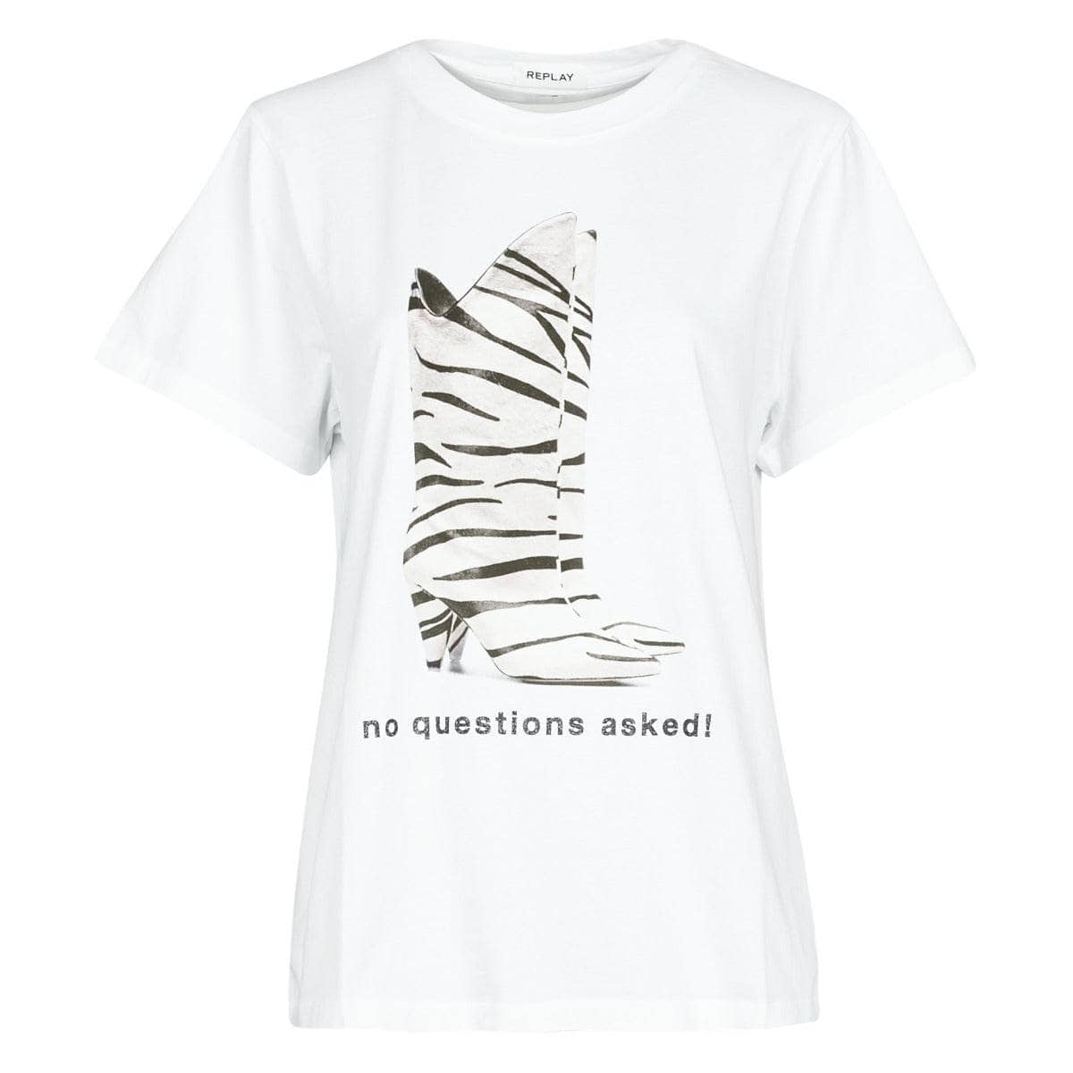 T-shirt Donna Replay W3509D Bianco