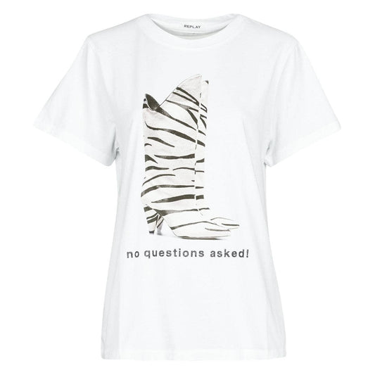 T-shirt Donna Replay W3509D Bianco