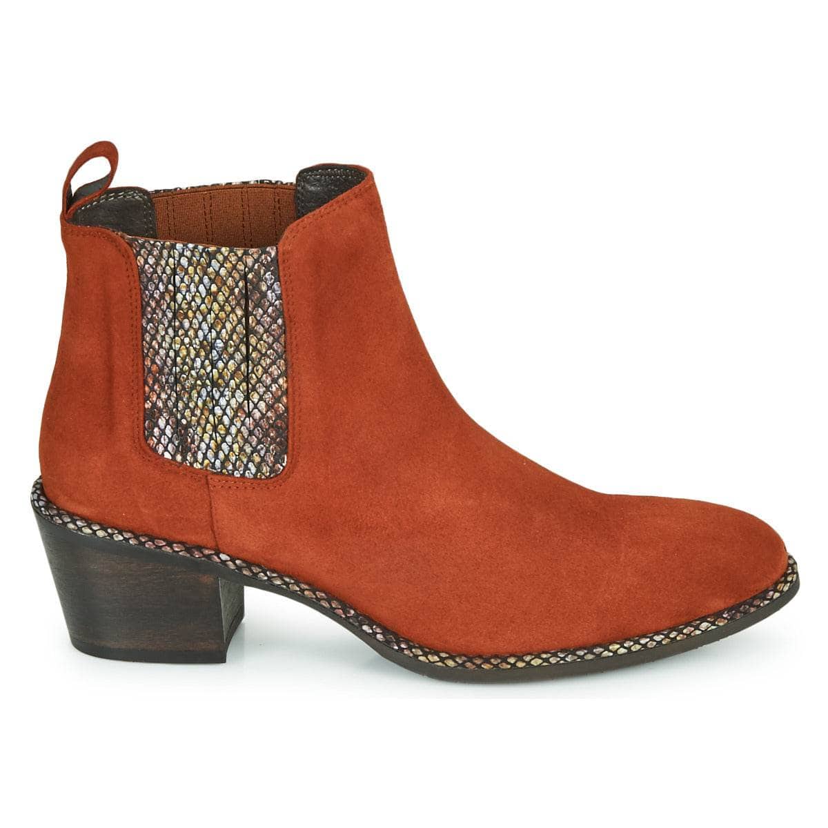 Stivaletti Donna Regard NOISY V3 VELOURS TUILE Rosso