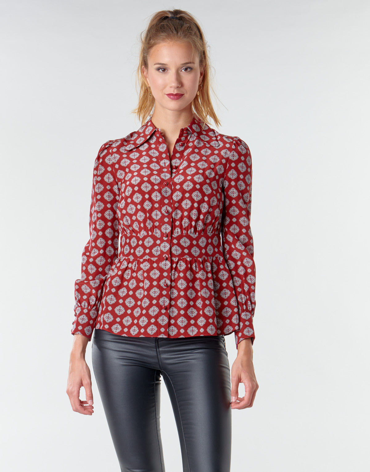 Camicetta Donna MICHAEL Michael Kors  LUX PINDOT MED TOP  Rosso