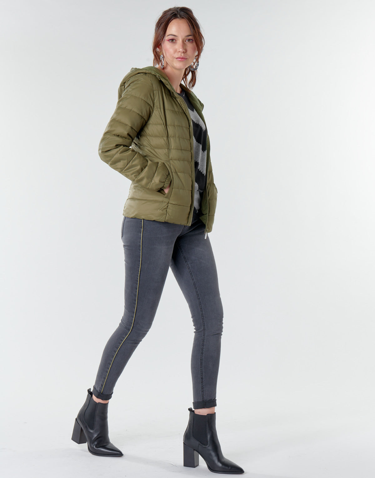 Piumino Donna Only ONLTAHOE Kaki