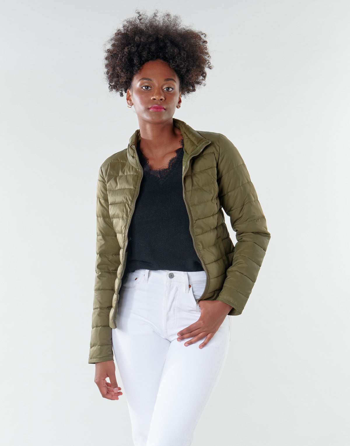 Piumino Donna Only ONLTAHOE Kaki