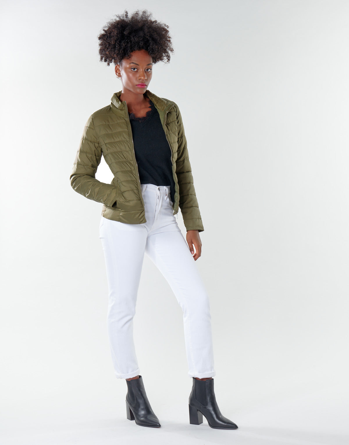 Piumino Donna Only ONLTAHOE Kaki