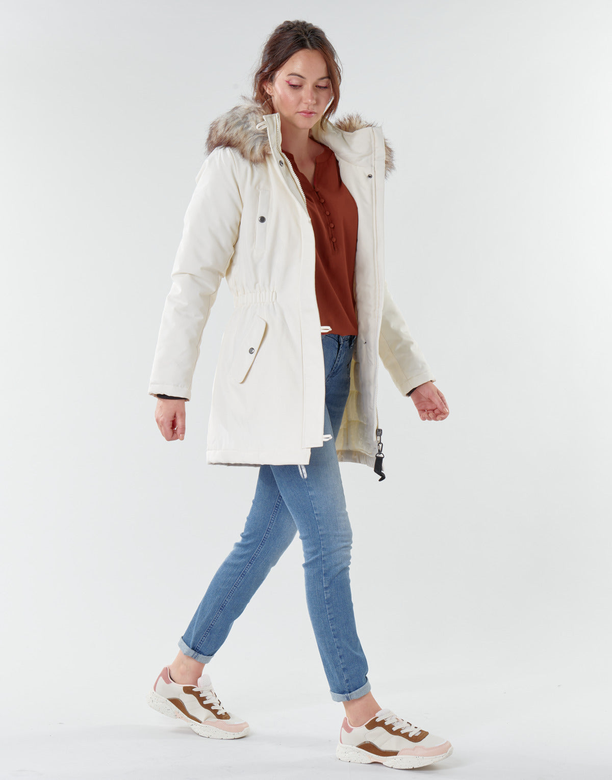 Parka Donna Only ONLIRIS Bianco
