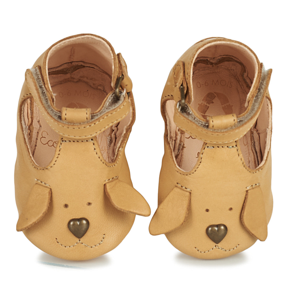 Pantofole bambini ragazza Easy Peasy LOULOU CHIEN Marrone