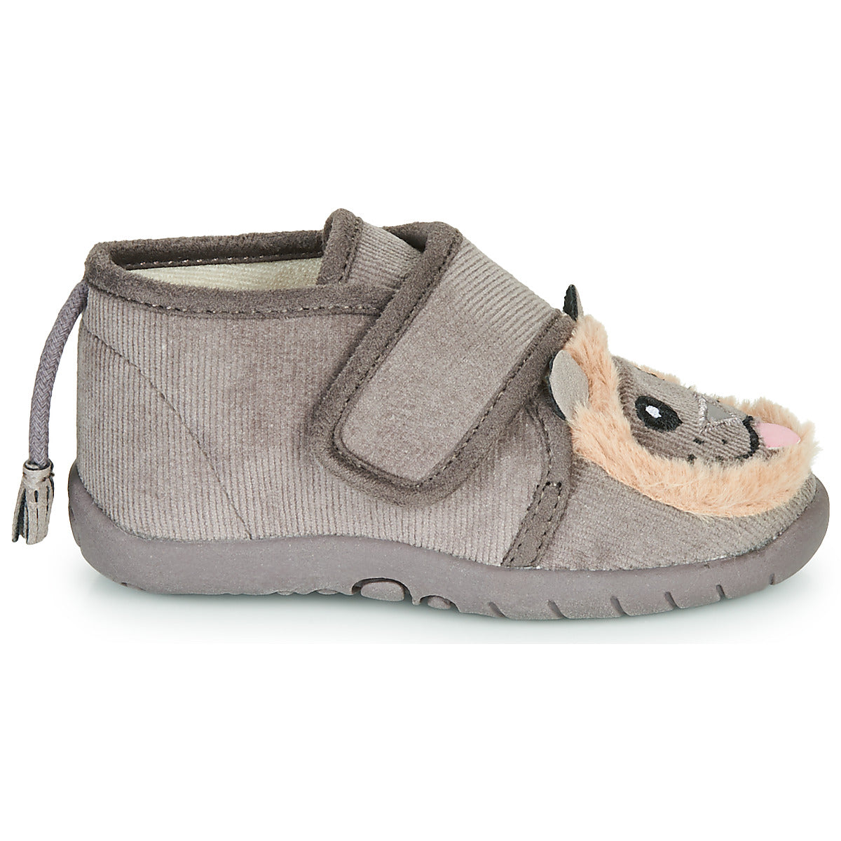 Pantofole bambini ragazza Little Mary LIONVELCRO Grigio