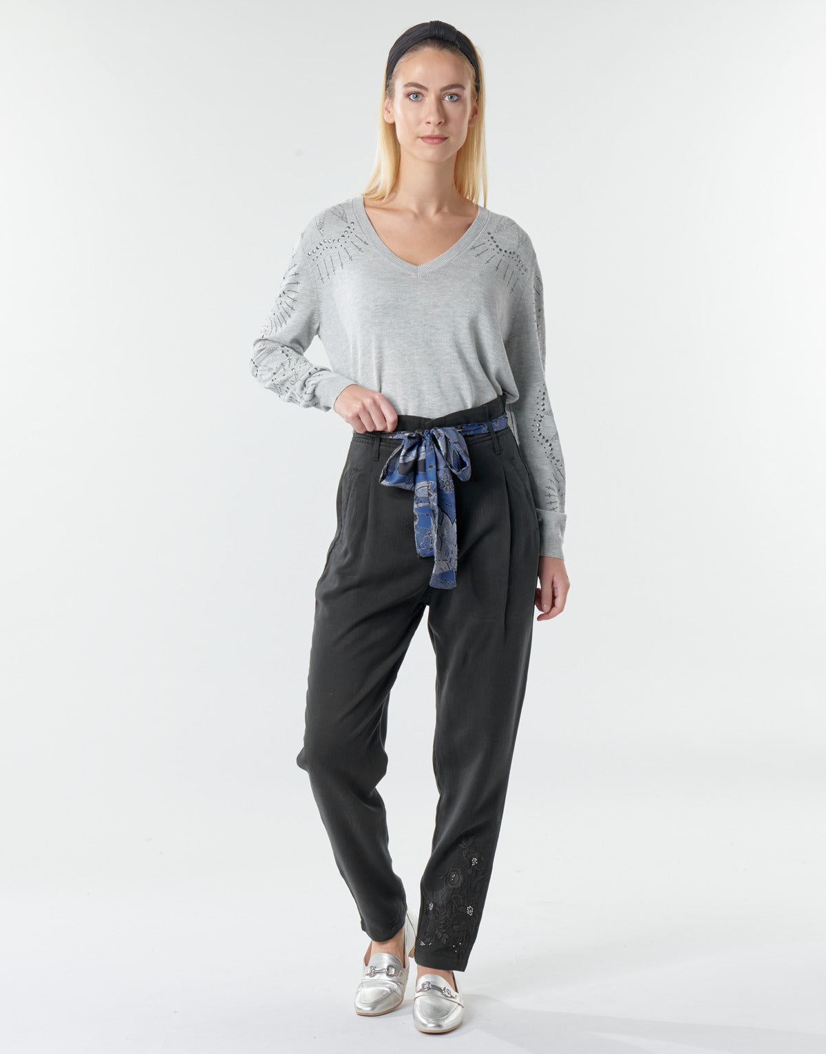 Pantaloni morbidi / Pantaloni alla zuava Donna Desigual CHARLOTTE Nero