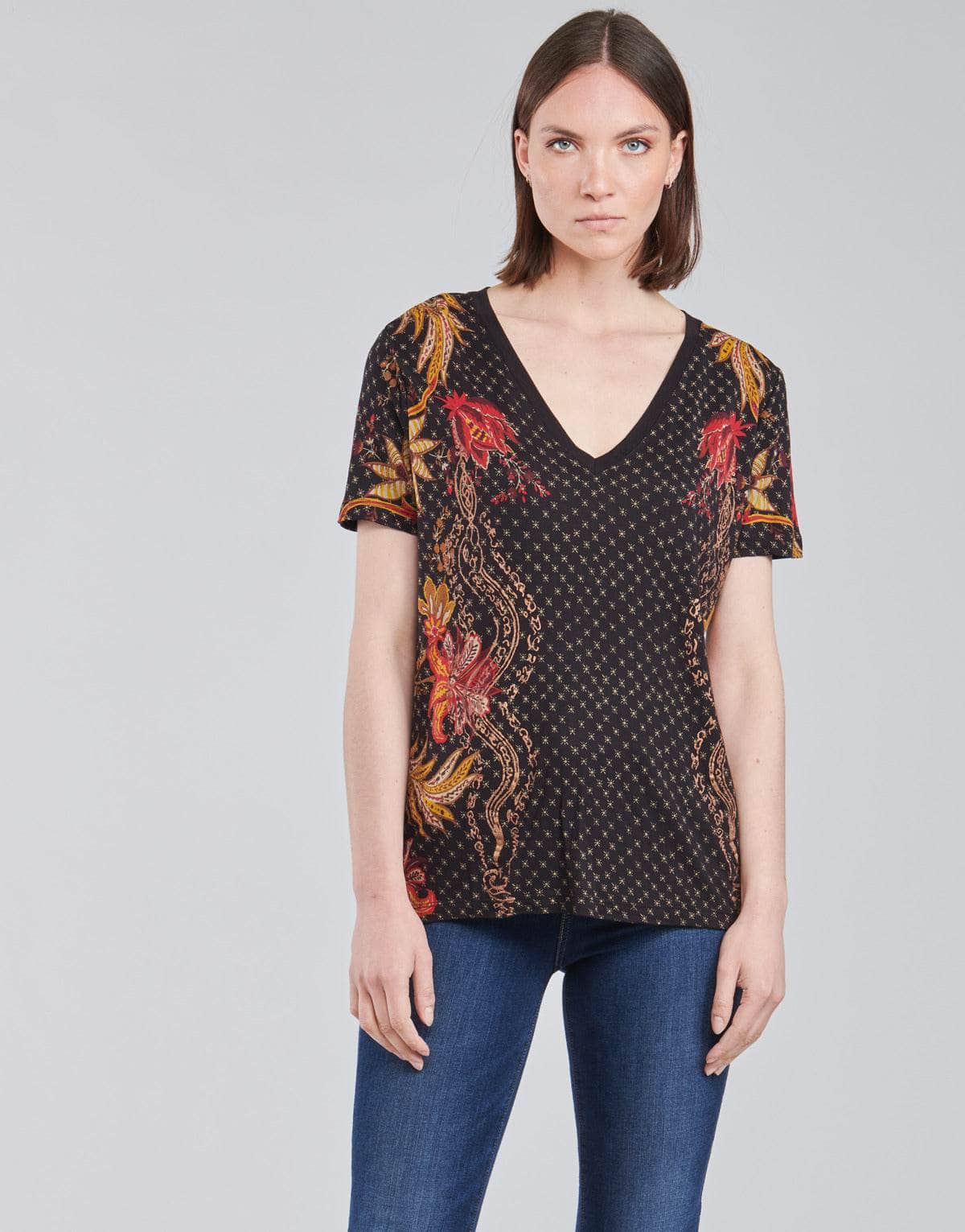 T-shirt Donna Desigual PRAGA Multicolore