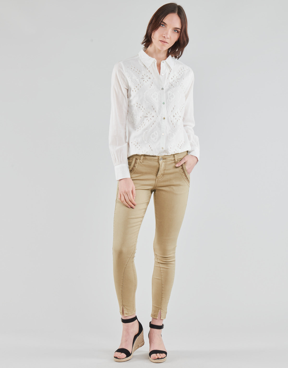 Pantalone Donna Cream HOLLY TWILL PANT Beige