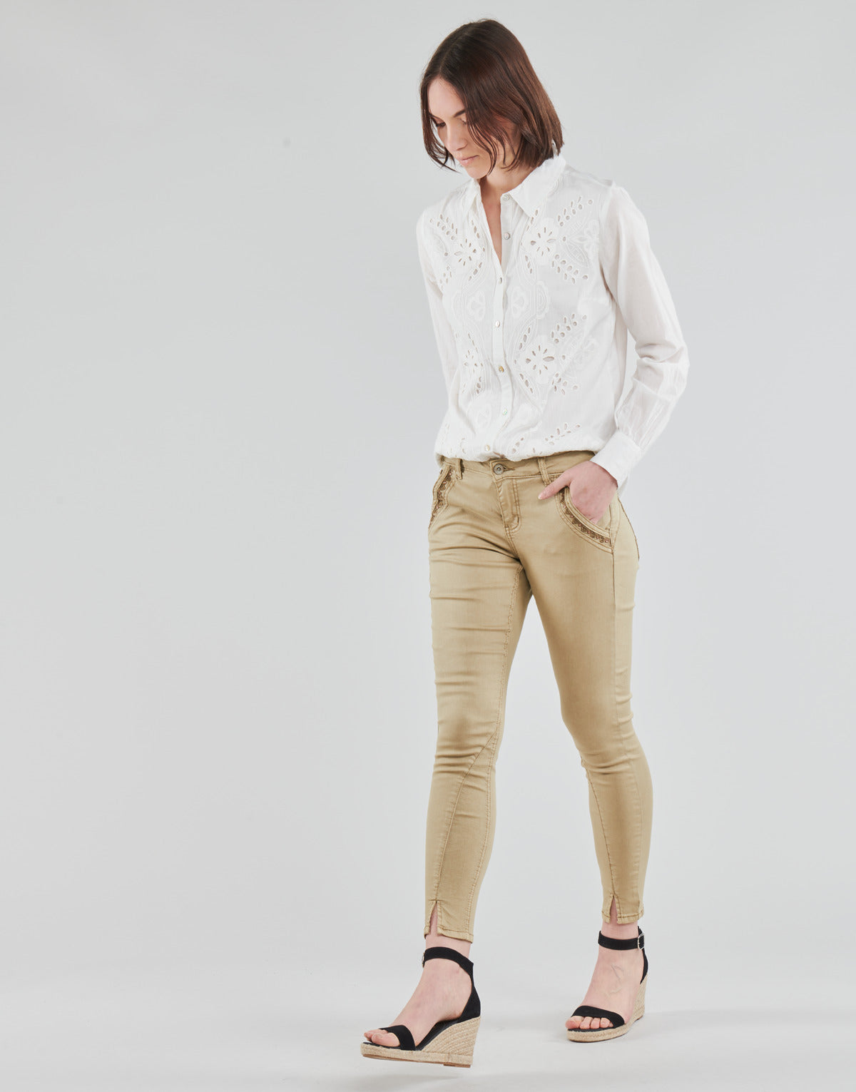 Pantalone Donna Cream HOLLY TWILL PANT Beige