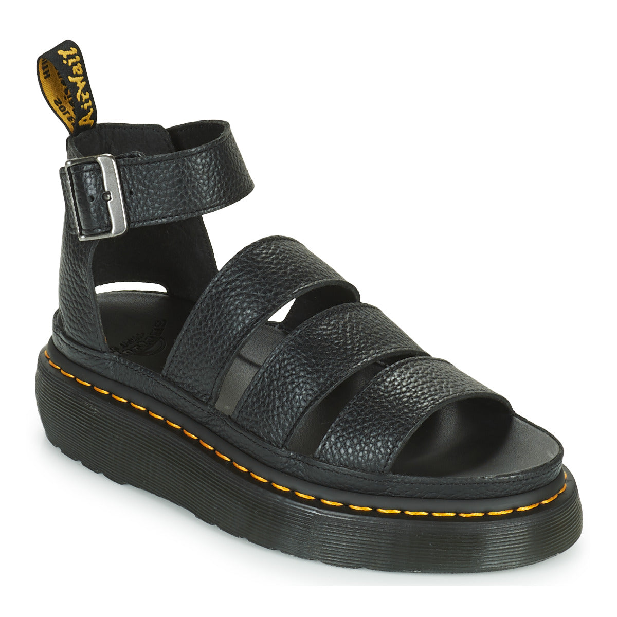 Sandali Donna Dr. Martens  CLARISSA II QUAD BLACK MILLED NAPPA  Nero