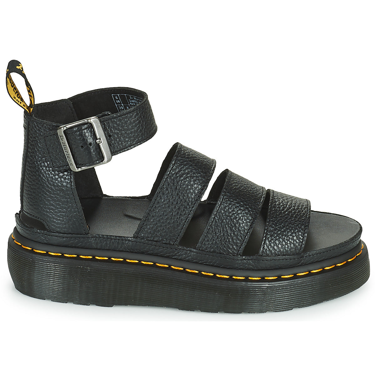 Sandali Donna Dr. Martens  CLARISSA II QUAD BLACK MILLED NAPPA  Nero