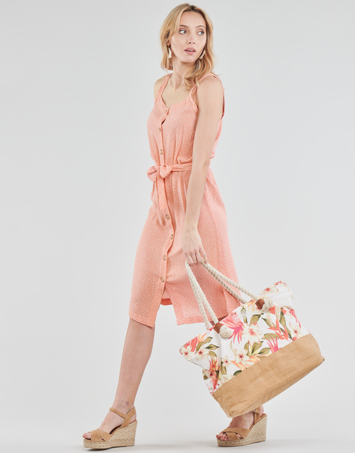 Abito corto Donna Rip Curl TALLOWS SPOT MIDI Arancio