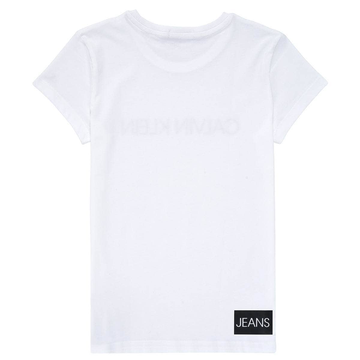 T-shirt ragazza Calvin Klein Jeans INSTITUTIONAL T-SHIRT Bianco