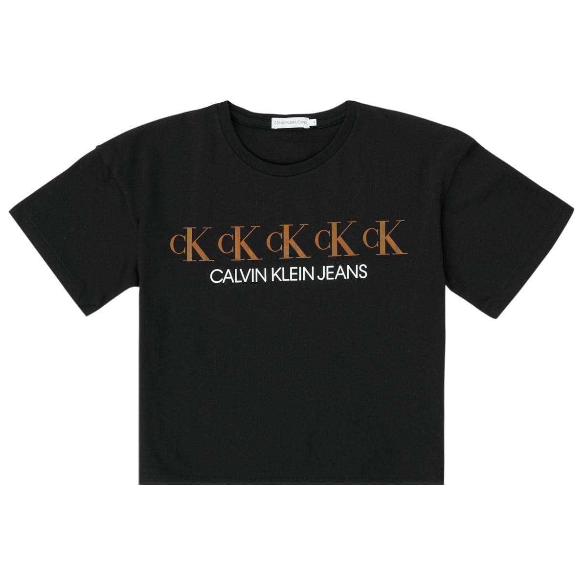 T-shirt ragazza Calvin Klein Jeans CK REPEAT FOIL BOXY T-SHIRT Nero