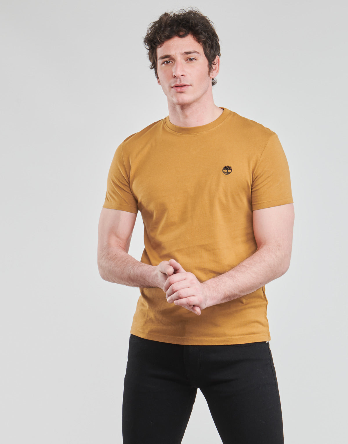 T-shirt Uomo Timberland  SS DUNSTAN RIVER POCKET TEE SLIM  Giallo