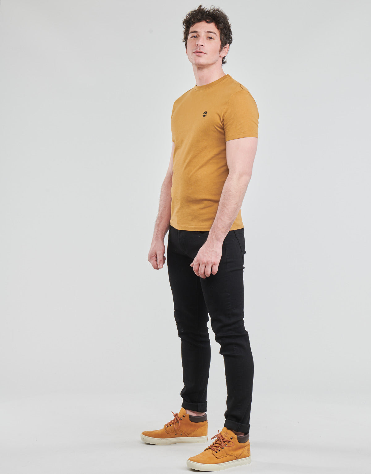 T-shirt Uomo Timberland  SS DUNSTAN RIVER POCKET TEE SLIM  Giallo