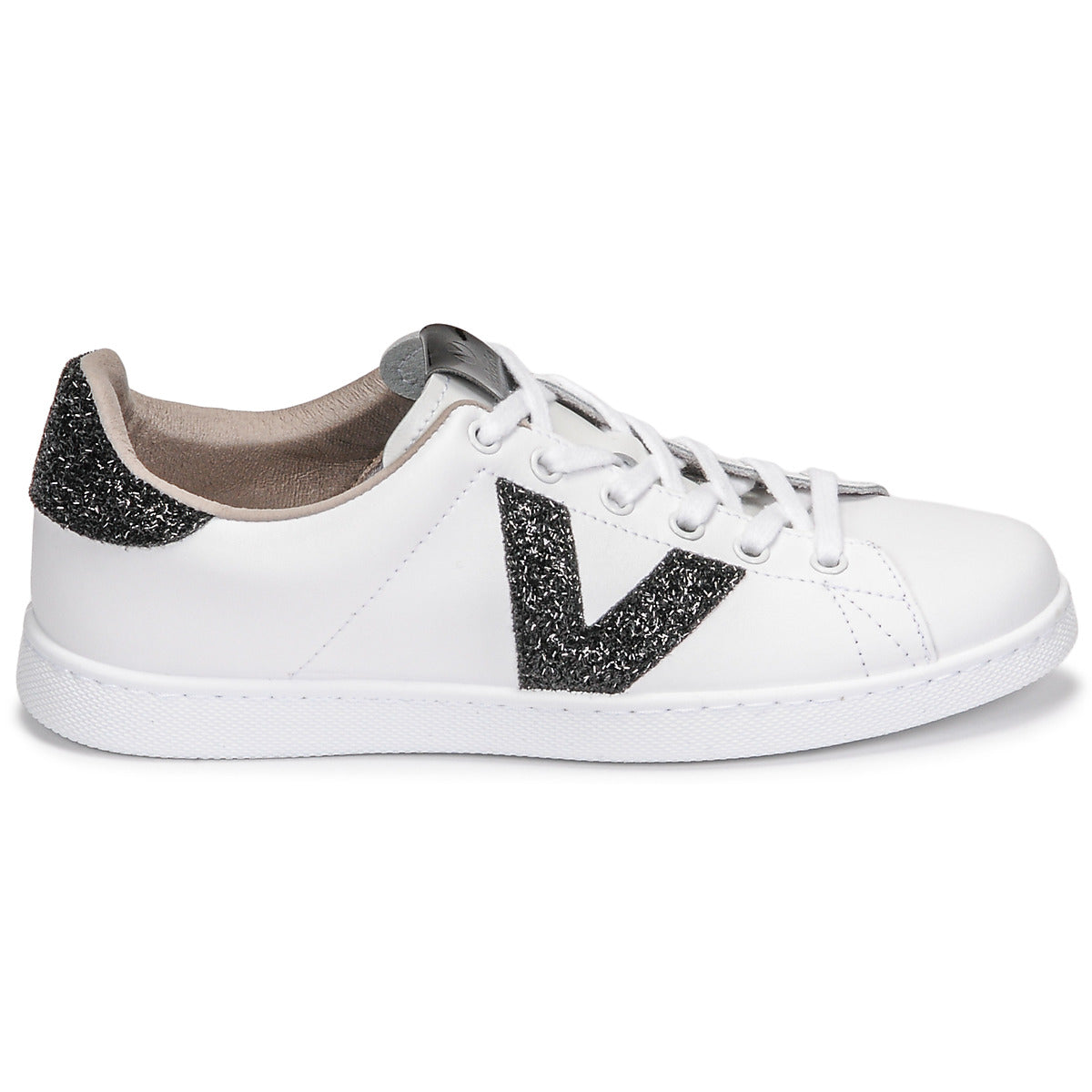 Sneakers basse Donna Victoria TENIS PIEL GLITTER Bianco