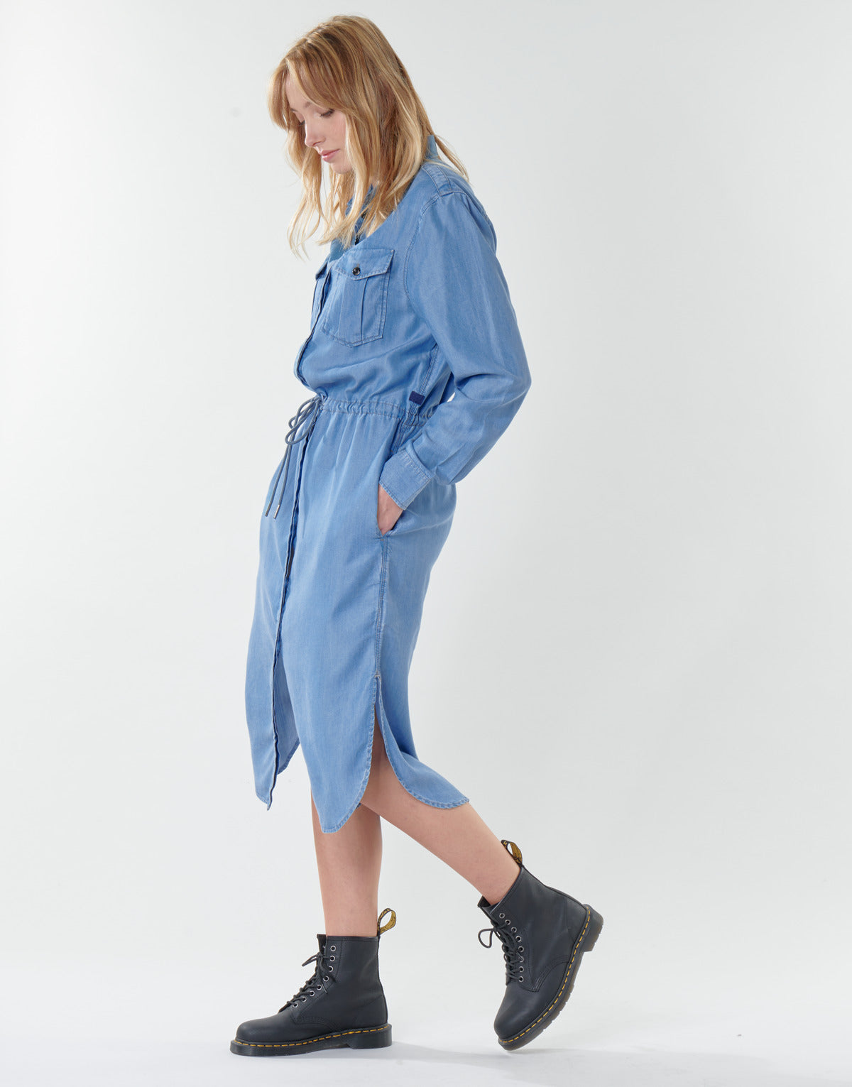 Abito lungo Donna G-Star Raw Rovic maxi shirt dress ls Blu
