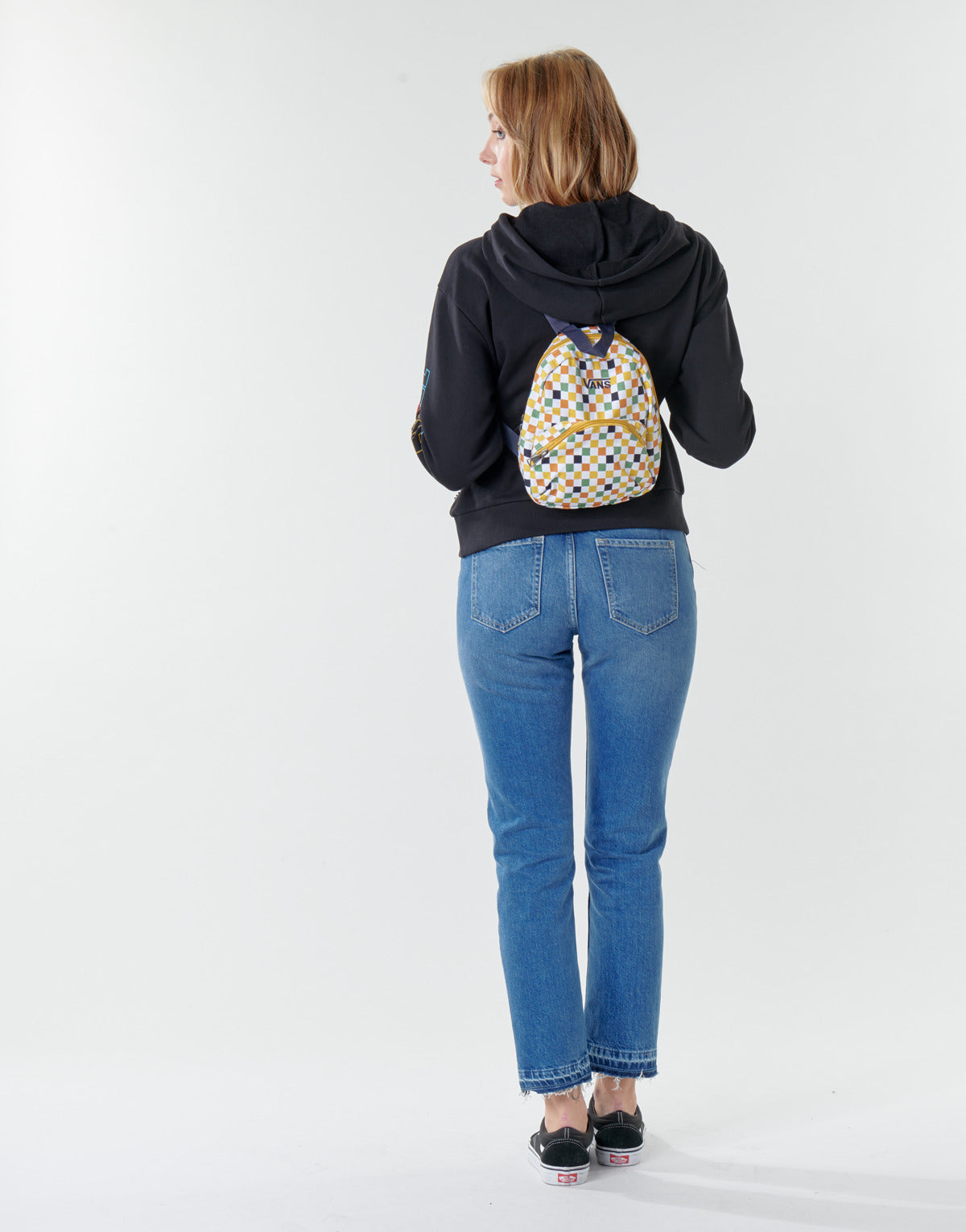 Felpa Donna Vans WM OVAL TEEN HOODIE Nero