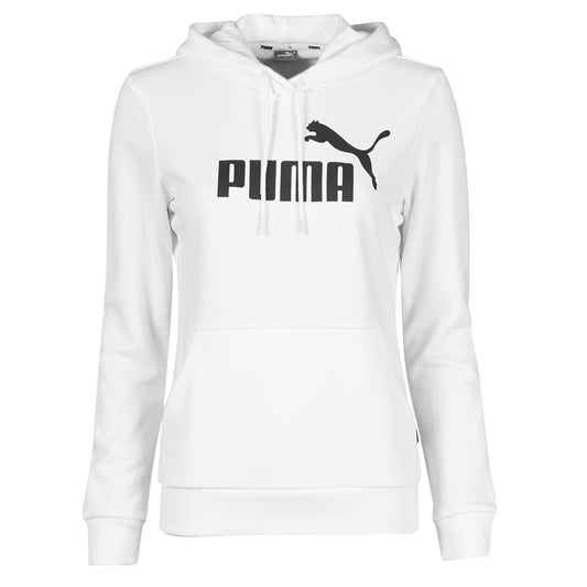 Felpa Donna Puma ESS LOGO HOODY TR Bianco