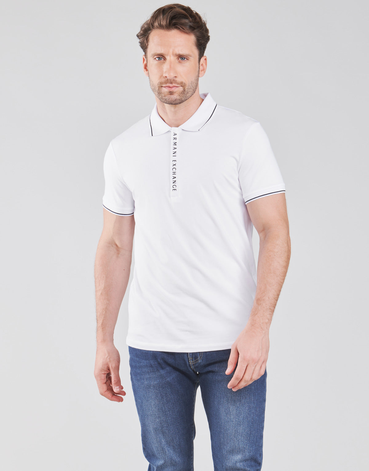 Polo Uomo Armani Exchange 8NZF71-ZJH2Z Bianco