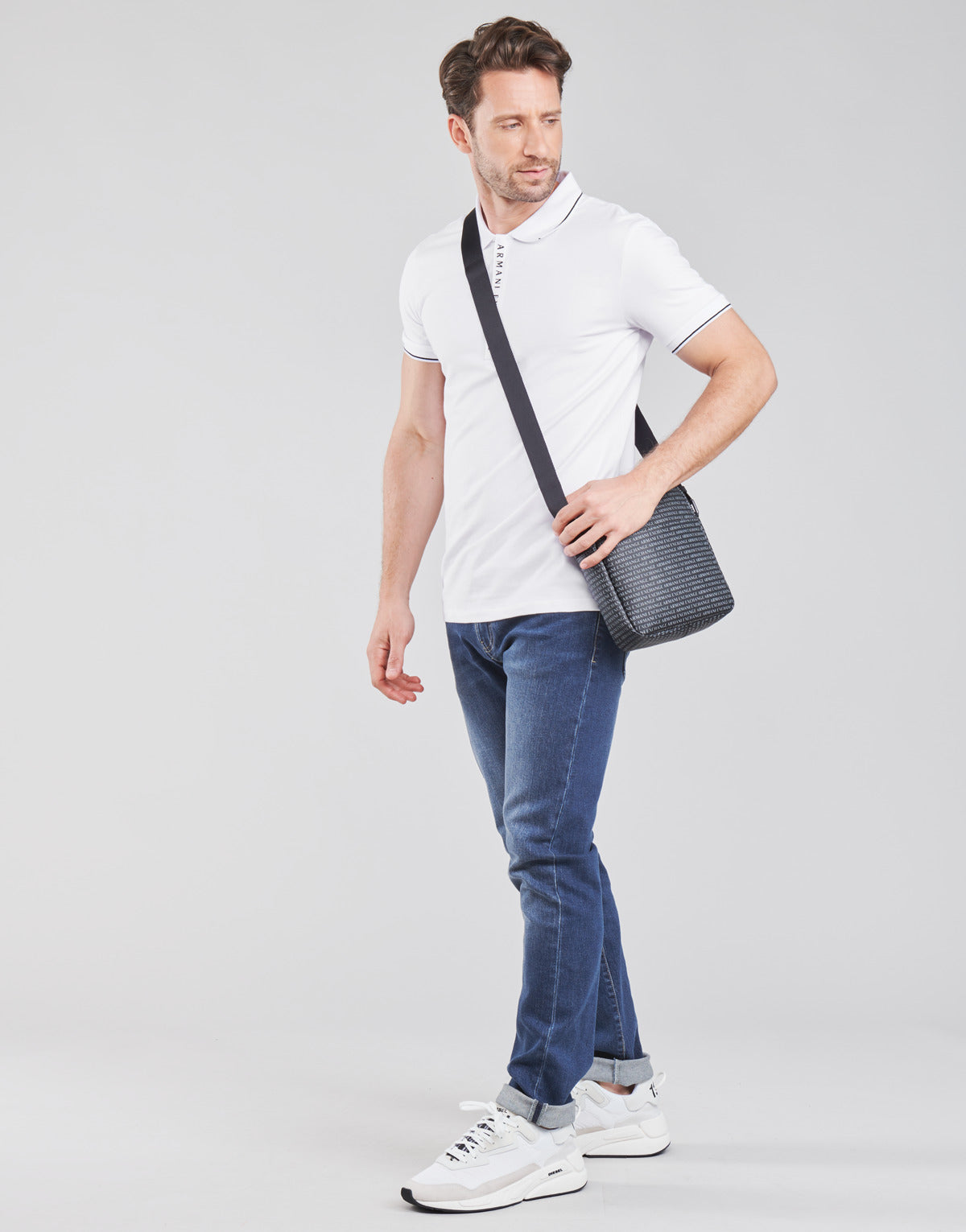 Polo Uomo Armani Exchange 8NZF71-ZJH2Z Bianco