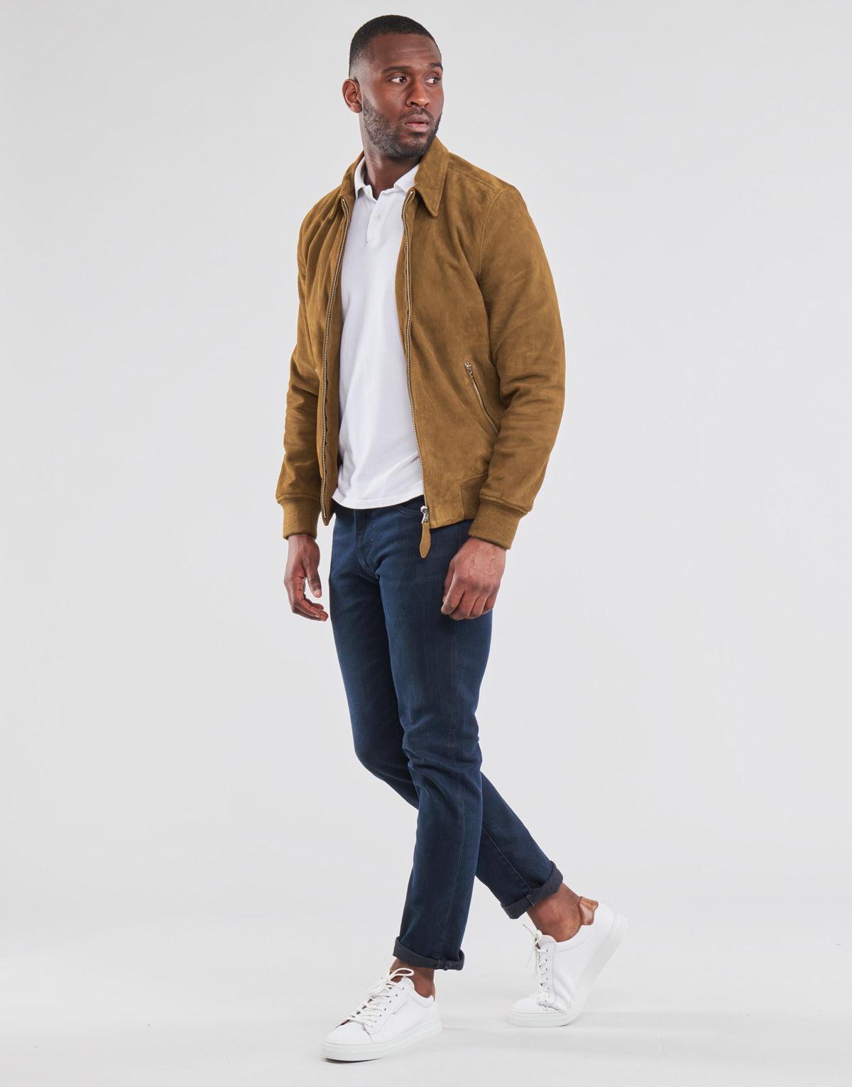 Giacca in pelle Uomo Schott LC YALES S Marrone