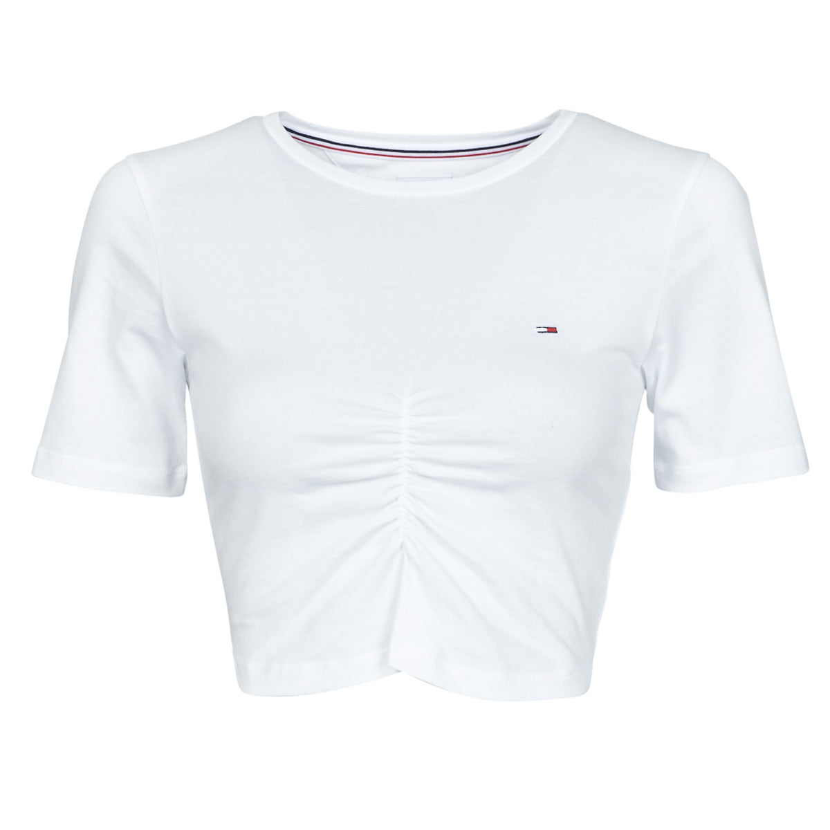 Camicetta Donna Tommy Jeans TJW CROP RUCHE TOP Bianco