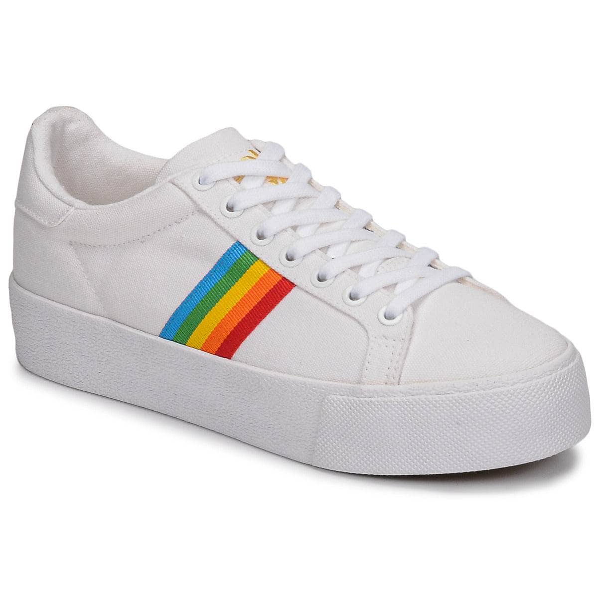 Sneakers basse Donna Gola ORCHID PLATEFORM RAINBOW Bianco