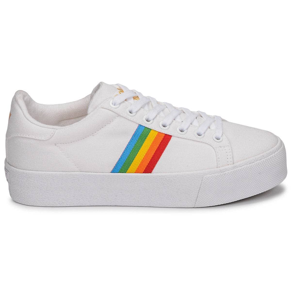 Sneakers basse Donna Gola ORCHID PLATEFORM RAINBOW Bianco