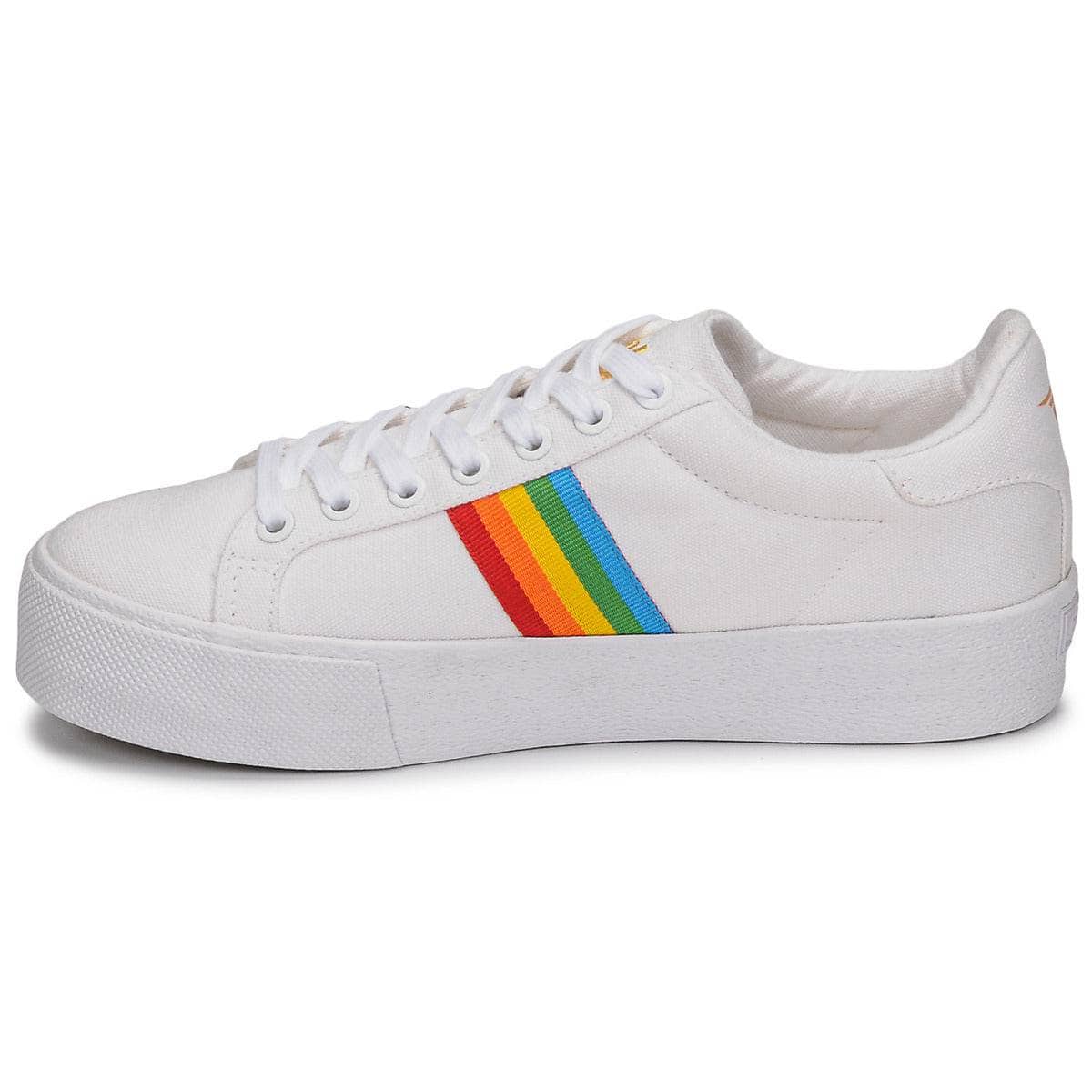 Sneakers basse Donna Gola ORCHID PLATEFORM RAINBOW Bianco