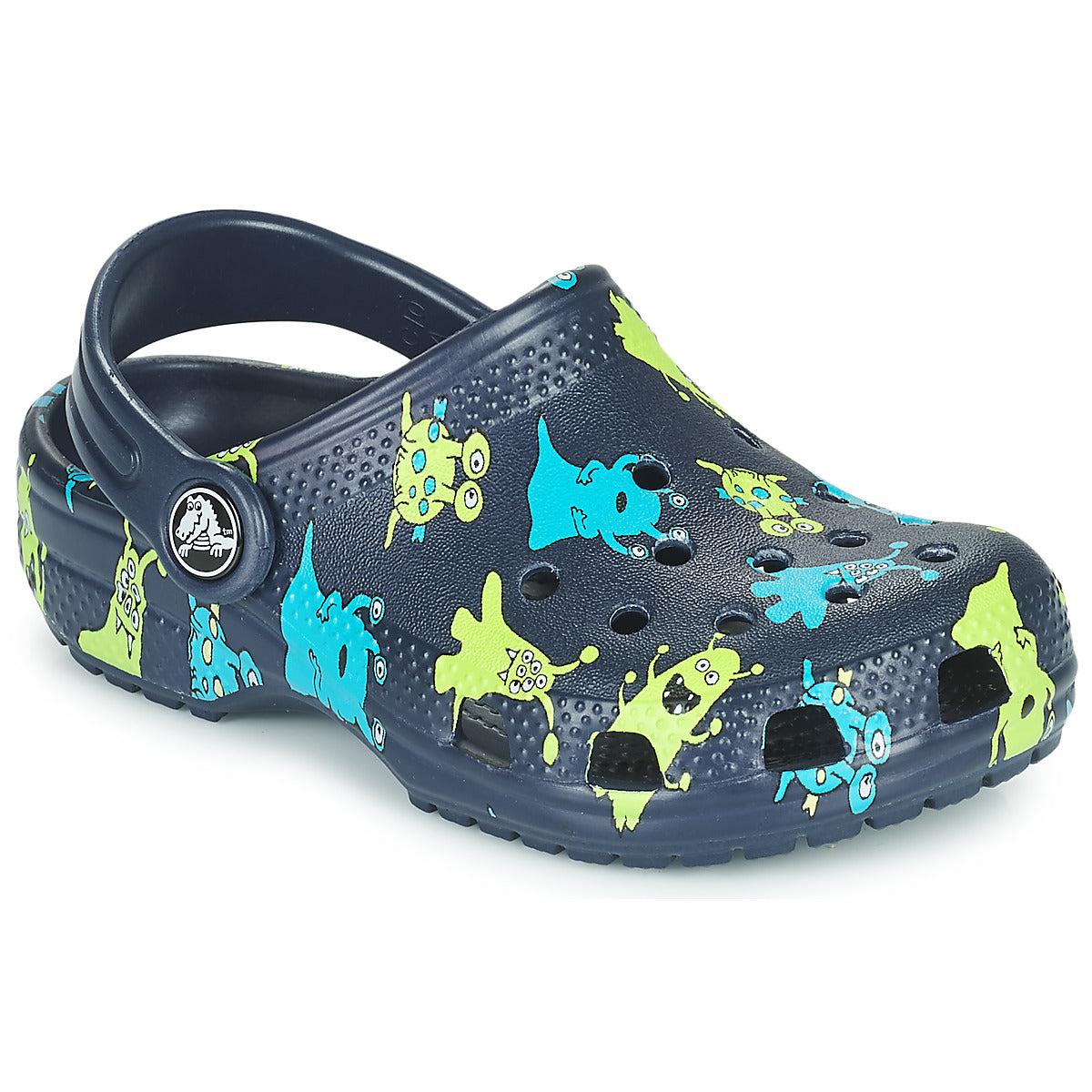 Scarpe bambini ragazzo Crocs CLASSIC MONSTER PRINT CLOG T Blu
