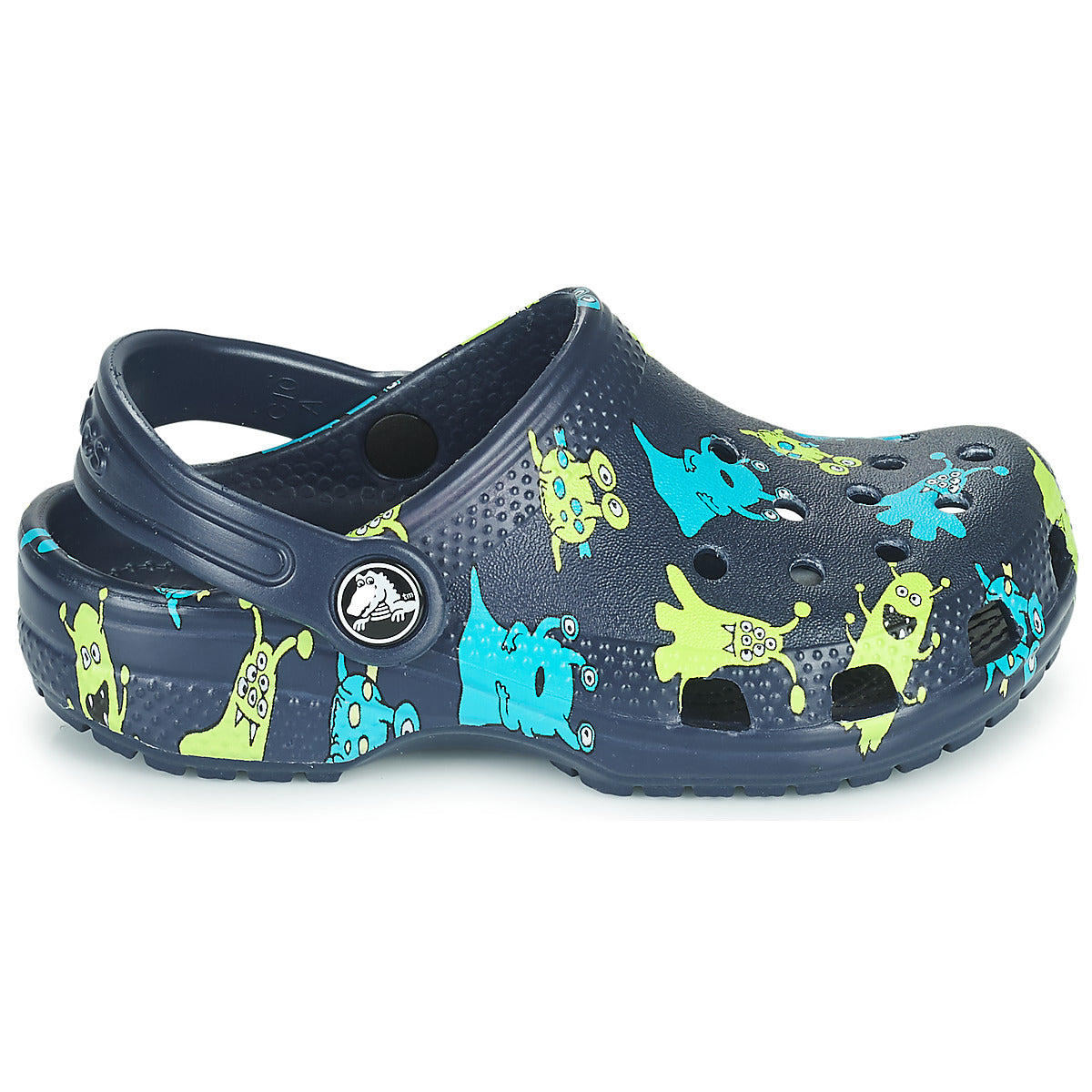 Scarpe bambini ragazzo Crocs CLASSIC MONSTER PRINT CLOG T Blu