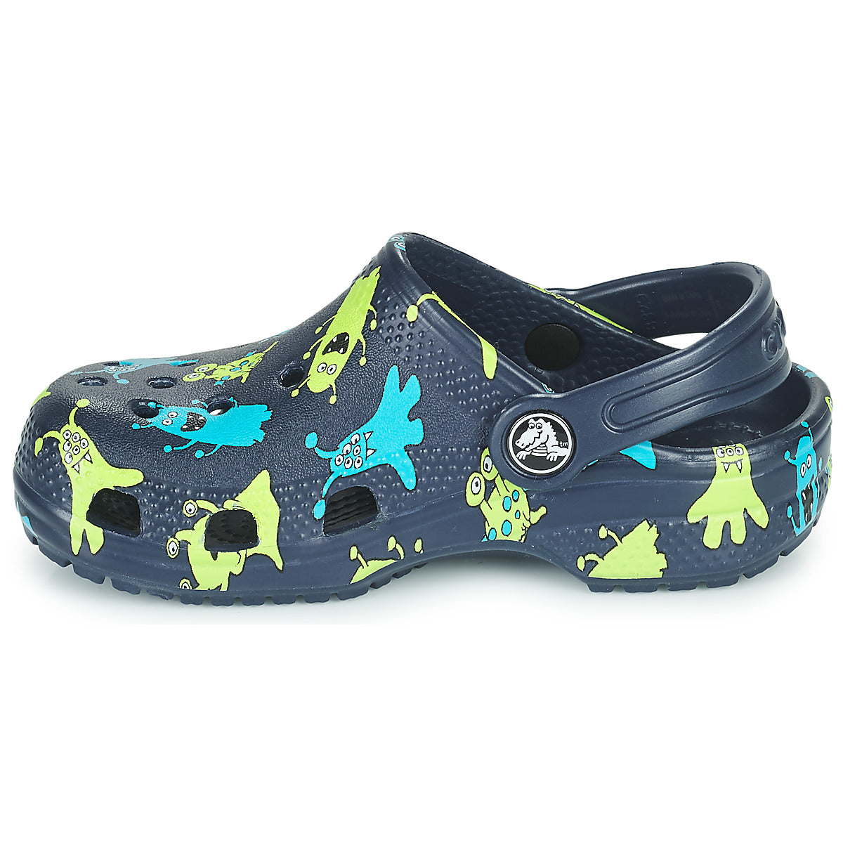 Scarpe bambini ragazzo Crocs CLASSIC MONSTER PRINT CLOG T Blu