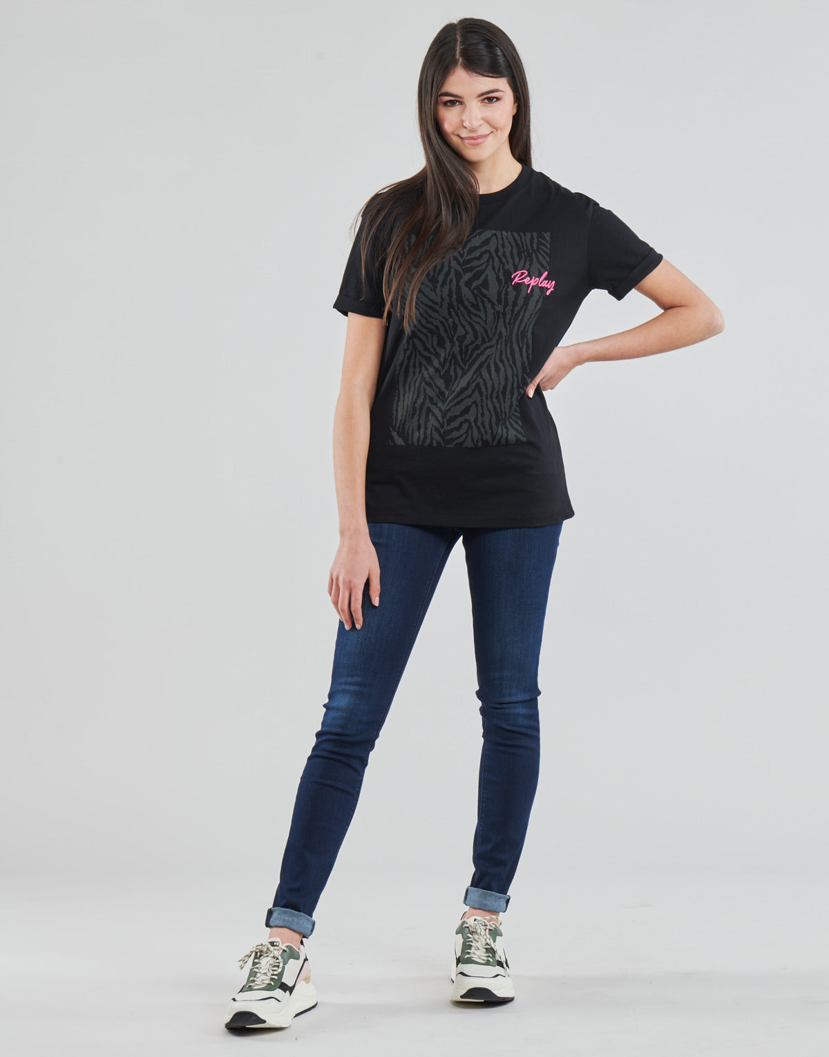 Jeans skynny Donna Replay NEW LUZ Blu